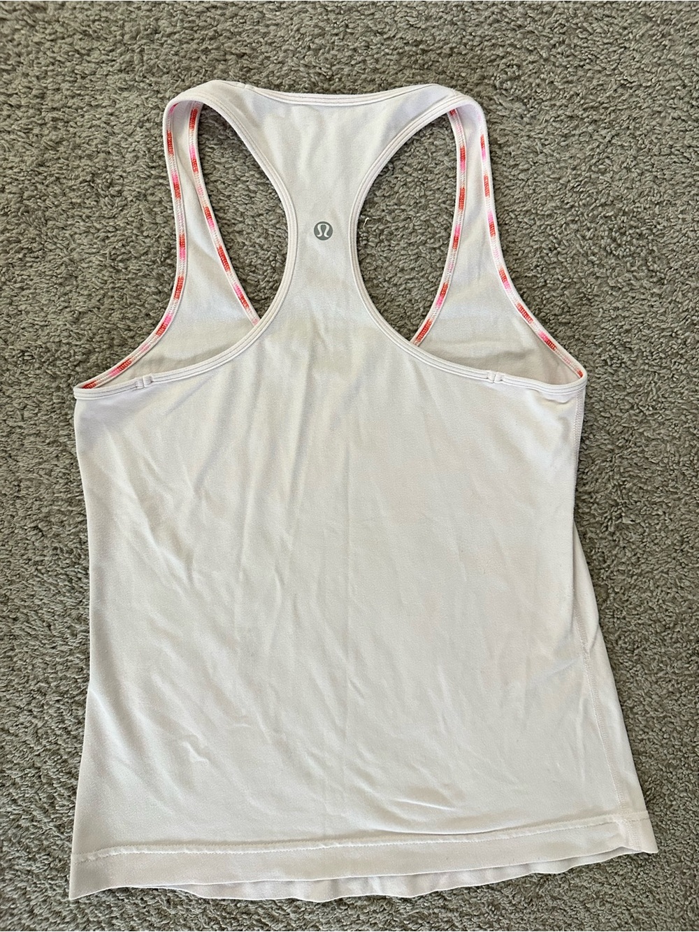 Lululemon Light Pink Racerback Tank with Pink Trim - size 4